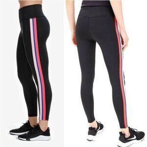 NIKE Power Victory 7/8 Training Leggings Side Stripe Black Active Dri-Fit Pant S